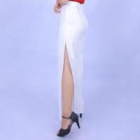 ราคา กางเกงผ่าข้างสีขาว ผ้าฮานาโกะ ไซส์L ใหม่! (2062637577)