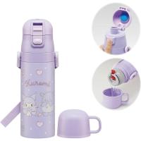 ราคา Skater Kids Stainless Steel Water Bottle 2-Way 470ml – Kuromi Big Ribbon Design – Hot & Cold – Ship from Japan (28191507712)