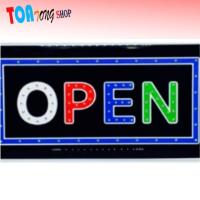 ราคา ป้ายไฟLED ป้ายไฟสำเร็จรูป ขนาด48*25 ซม. OPEN -เหลี่ยม อักษร ตกแต่งหน้าร้าน LED SIGN ข้อความ (3886670558)
