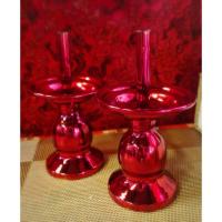 ราคา เชิงเทียนแดง ขาเทียน ขาเทียนแดงขาไม้ ราคาต่อคู่ วัสดุทำจากโลหะ เชิงเทียนโลหะสีแดง (28004416964)