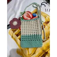 ราคา กระเป๋าถักเชือกฟอก กระเป๋าใส่โทรศัพท์ (24311910983)