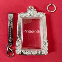 ราคา (แถมแหนบ)ตลับพระ กรอบพระ กรอบเงิน จี้ใส่พระ ตลับเงินใส่พระสมเด็จ (แกะลายกนก) (10792278844)