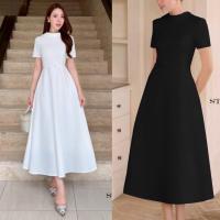 ราคา เดรสสีขาว เดรสสีดำเรียบหรูดูแพง Stylista ST95200 (51050716716)