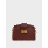 ราคา CHARLES & KEITH กระเป๋าสะพายข้าง สีไวน์แดง มือ2 งานSHOPแท้% (21780476369)