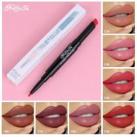 ราคา สินค้าใหม่แต่งหน้า NAGETA 12 สี Double-Headed ลิปสติกปากกา Semi-Matte Moisturizing Lip Liner ลิปสติกปากกา Two-in-One ปากกา 7ATY (49651122194)