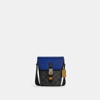 ราคา ✨ สด-ผ่อน✨ Coach TRACK SMALL FLAP CROSSBODY IN COLORBLOCK SIGNATURE CANVAS (COACH C6845) กระเป๋าสะพายชาย (21512121076)