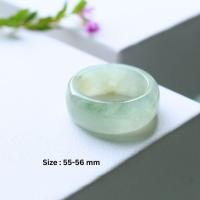 ราคา แหวนหยกขาวใสติดเขียวเนื้อแก้ว งานหยกพม่าแท้สีธรรมชาติ Size 55-56 mm (24346269618)