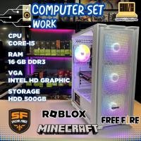 ราคา คอมพิวเตอร์ครบชุด Core-i5 / Ram 16GB / HDD 500GB / Intel HD Graphic ทำงาน, เล่นเกม SF/Roblox/FreeFire - ComSciComZone (27888246248)