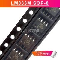 ราคา 10pcs Original LM833M LM833MX SOP-8 LM833MX/NOPB SOIC-8 Dual Audio Operational Amplifier ชิป IC ใหม่ (57802282435)