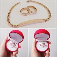 ราคา สร้อยข้อมือสแตนเลสแท้ สีพิ้งโกล ขนาด5-6มิล (1050219393)