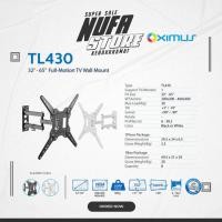 ราคา Oximus TL430 Full Motion Wall Mount Bracket TV LED LCD Monitor 32 นิ้วถึง 65 นิ้ว (43354306202)
