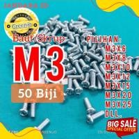 ราคา ต้องมี! X50 Jp M3 X 6 สกรูสลักเกลียว M3X6 M3X8 M3X10 M3X12 M3X15 M3X20 (50 ชิ้น) (40872060867)