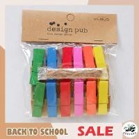 ราคา (A4) ไม้หนีบ 4.6 ซม. 12 ตัว + เชือกป่าน คลิปหนีบ ไม้หนีบรูป ตัวหนีบไม้ กิ๊บไม้ ที่หนีบ ตัวหนีบ (5029849003)