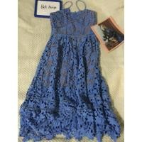 ราคา เดรสสายเดี่ยวลูกไม้สีฟ้า (121301202)