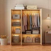 ราคา ตู้เสื้อผ้า ตู้เสื้อผ้าแบบเรียบง่าย ตู้เสื้อผ้าไม้สนจุของได้เยอะ (52801150128)