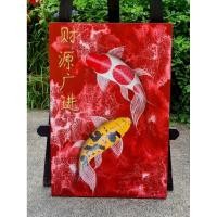 ราคา ภาพวาดปลาคราฟคู่มงคลขนาด40×60cm (44161874751)