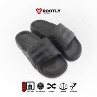 ราคา Rootly - Adilalete Slide-on รองเท้าแตะผู้ชายนุ่มสีดํา (55302695106)