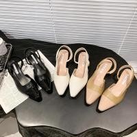 ราคา พร้อมส่งรองเท้าส้นสูงหัวแหลมสำหรับผู้หญิง รองเท้าส้นเตี้ยแฟชั่น สวมใส่สบาย และไม่ลื่น (24597563507)