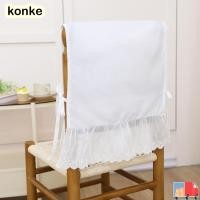 ราคา ผ้าคลุมเก้าอี้ KONKE, ปกหลังเก้าอี้ปักในครัวเรือน, ลูกไม้เรียบง่ายผ้าฝ้ายกลวงออกเก้าอี้พนักพิงปกตกแต่งงานแต่งงาน (52652106309)