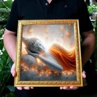 ราคา กรอบรูปมงคล พระพุทธรูป ปางไสยาสน์ แบบที่ 2 พระนอนประจำวันอังคาร กรอบรูปบูชา โดย อาจารย์จิ มงคลศิลป์ (25791853513)