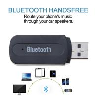 ราคา 2019 3.5mm USB Bluetooth Car Kit AUX เครื่องเสียงรถยนต์ A2DP สเตอริโออะแดปเตอร์สำหรับ Android/ IOS โทรศัพท์มือถือ (4169219411)