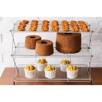 ราคา ตะแกรงพักขนม ชั้นวางคุกกี้ ขนมปัง 3 ชั้น Foldable Cake Bread Cookie Cooling Rack (29626317203)