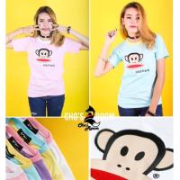 ราคา เสื้อยืด งานปัก สีพาสเทล ผ้าคอตตอน (567299278)