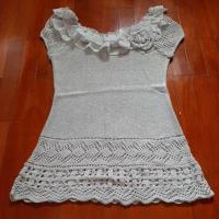 ราคา เสื้อถักไหมพรมตัวยาว แต่งระบาย มือ 2 (19808780665)