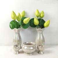 ราคา ดอกบัวไหว้พระ ช่อ 3 ดอก แจกันดอกบัว ดอกไม้ไหว้พระ ดอกบัวปลอม ถวายพระ ดอกบัวประดิษฐ์ (27912409019)