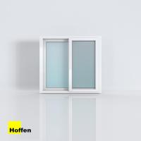 ราคา HOFFEN หน้าต่างบานเลื่อน หน้าต่างกระจกเขียวใส uPVC รุ่น Trendy วงกบ 6 ซม. (7330504934)