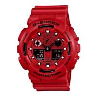 ราคา Casio G-Shock นาฬิกาข้อมือผู้ชาย สายเรซิ่น รุ่น GA-100C-4A - สีแดง (379119404)