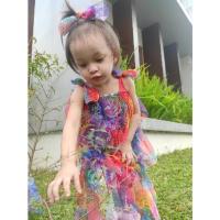 ราคา Kopuka kids - เดรสคานายาพร้อมโมติฟสีรุ้งนามธรรม เดรสเด็กผู้หญิง น่ารัก ชุดเด็กผู้หญิงระดับพรีเมียม (27565268270)