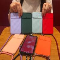 ราคา เคสที่รองรับสําหรับ Iphone 6 Plus 7 8 Plus X XS Camera Slide Square lanyard soft cover (42157328706)