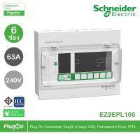 ราคา Schneider Electric ตู้คอนชูมเมอร์ยูนิต รุ่น Easy9 Plug-On ขนาด 6 ช่อง รหัส EZ9EPL106 | PlugOn (43000951322)