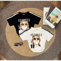 ราคา เสื้อครอปสั้นแถบแขนลายเท่ๆ (21083823914)