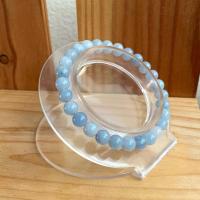 ราคา Aquamarine หินอความารีน ขนาด 6 , 8 มม. สร้อยข้อมือหินแท้ (9298334823)