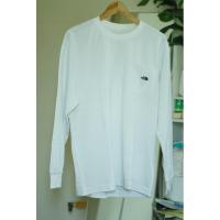 ราคา The North Face เสื้อแขนยาว สีขาว ปักโลโก้หน้าหลัง มือสอง (43619078757)