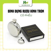 ราคา พ็อกเก็ตมินิขวดเหล้าไวน์สแตนเลสขวดเหล้าไวน์201 148มล ทรงกลมพร้อมช่องทางขนาดกะทัดรัดสุดหรู (40164561243)