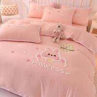 ราคา ชุดเครื่องนอนลายการ์ตูนน่ารักชุดสี่ชิ้นหอพักนักเรียนชุดผ้าปูที่นอนสามชิ้นสไตล์เจ้าหญิง (29551446074)
