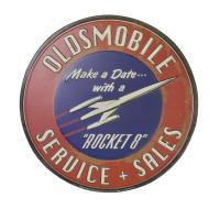 ราคา ป้ายแต่งร้านกาแฟ ป้ายแต่งโรงรถ ร้านเหล้า ป้ายสังกะสีวินเทจ Oldsmobile (ปั้มนูน) (26377241659)