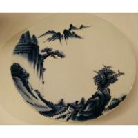 ราคา จานวาดมือ ลายหน้าผาน้ำตกและหมู่บ้าน (6337132796)