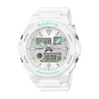 ราคา Casio Baby-G นาฬิกาข้อมือผู้หญิง สายเรซิ่น รุ่น BAX-100,BAX-100-7A - สีขาว (2029244806)