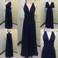ราคา ชุดเดรสยาวชุดเพื่อนเจ้าสาวชุดราตรีสีน้ำเงินสีกรมท่า infinity dress ตรีมน้ำเงิน (18743936396)