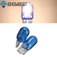 ราคา 2 ชิ้น T10 Wedge หลอดฮาโลเจน W5W 501 194 LED ในร่มหลอดไฟรถบรรทุกสีฟ้า (40052560898)