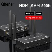 ราคา เครื่องส่งสัญญาณวิดีโอ HDMI ไร้สาย 180M และตัวรับสัญญาณ 4K Loop HDMI KVM Extender 1080P สําหรับกล้องแล็ปท็อป PC To TV โปรเจคเตอร์ (46350624426)