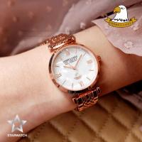 ราคา AMERICA EAGLE นาฬิกาข้อมือผู้หญิง สายสแตนเลส รุ่น AE110L – PINKGOLD/PEARLWHITE (8389266881)