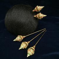 ราคา (พร้อมส่ง) ปิ่นทองปักผม 009 ปิ่นบัวทองลงยา (3465909628)