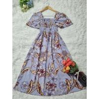 ราคา ส่งฟรี!#เดรสดอก#เดรสสีฟ้า#เดรสสีม่วงอ่อน#เดรสคลุมท้อง#เดรสใส่สบาย#เดรสน่ารัก (14750817581)