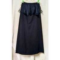 ราคา กระโปรงยาวสีดำ ผ้าชีฟอง แต่งระบายรอบเอว มือสอง ยังสวยมาก (28331895862)