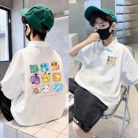 ราคา เสื้อยืดเด็กสีขาวพิมพ์ลายการ์ตูนโปเกมอน ปิกาจู ปกแขนสั้น เสื้อโปโลเด็กชาย (40070022544)